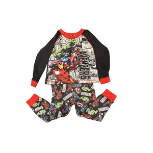Boys Marvel Avengers Pajama Set Size 4 Black Red